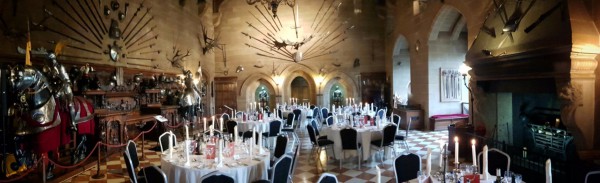 Warwick castle dinner tables